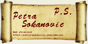 Petra Sokanović vizit kartica
